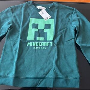 H&M Teal Minecraft Sweatshirt